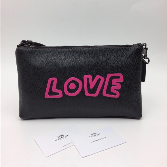 Coach x Keith Haring Leather LOVE Zip Wris… - Picture 5 of 7